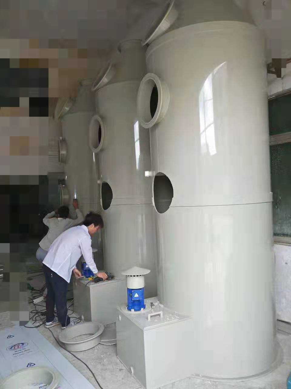 塑膠廠廢氣處理pp噴淋塔 水噴淋塔 廢氣除臭洗滌塔