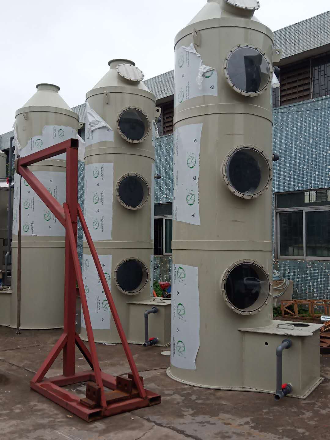 塑膠廠廢氣處理pp噴淋塔 水噴淋塔 廢氣除臭洗滌塔